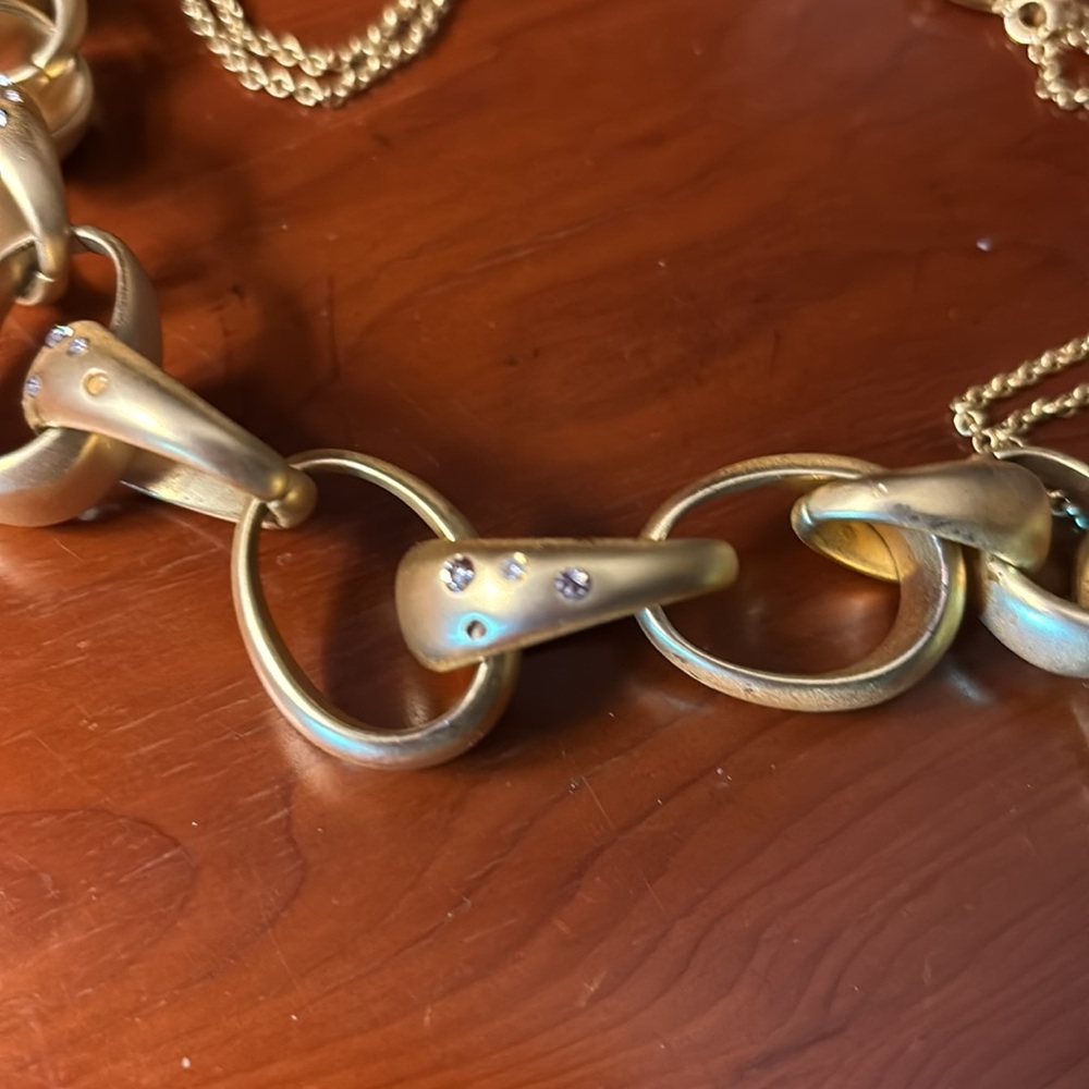 Satin Gold Chunky Necklace